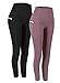 Fengbay 2 Pack High Waist Yoga Pants, Pocket Yoga Pants Tummy Control Workout Running 4 Way Stretch Yoga Leggingsthumb 1