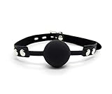 YZDING 1PC Exercise Collars With Black Silicone Ball gag