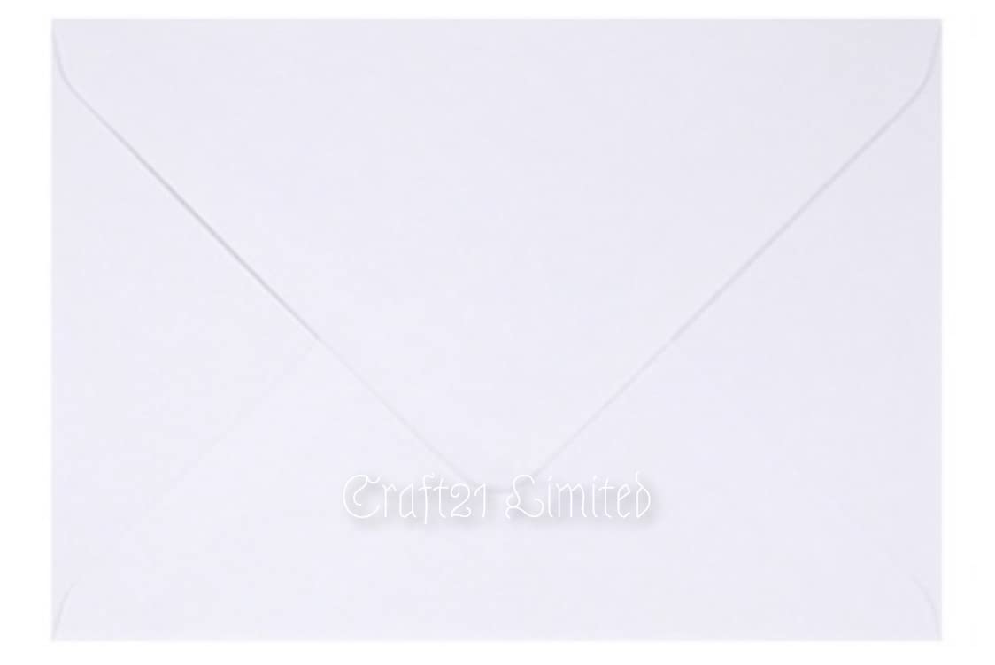 C5 Coloured envelopes for A5 Greeting Cards Wedding Invitation Crafts 162x229mm- Pack of 25 envelopes (White)