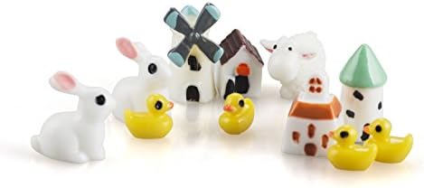 Incredible art 11pcs Fairy Garden animal house Miniature Ornament DIY Kit