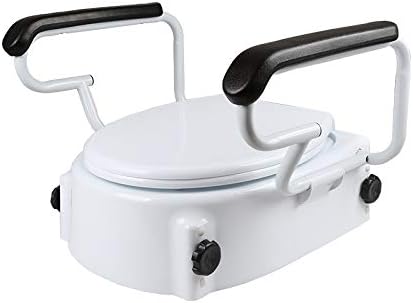 yjll Raised Toilet Seat, High Elevated Toilet Seat Locks Onto Most Toilets, Portable Assistance Seat For Disabled And Elderly,D