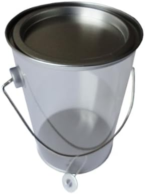 Hampton Art Wrap it Up Plastic Paint Can with Tin Lid, Small, Silver
