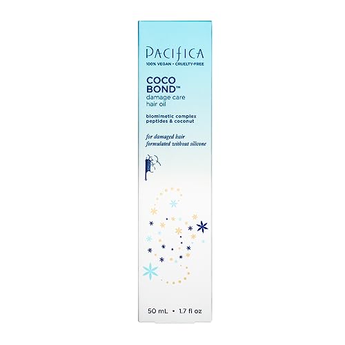 PACIFICA BEAUTY, COCO BOND HAIR OIL, TAME FLYAWAYS, OVERNIGHT TREATMENT WITH VITAMINS, PEPTIDES, MOISTURIZING REPAIR FOR GLOSSY, SMOOTH, SILICONE-FREE, VEGAN HAIR