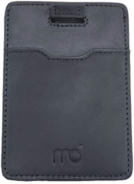 Front Pocket Wallet for Men – Slim Men’s RFID Credit Card Holder by MarcDonn– Genuine Leather – Elegant Classic Design – Practical Pull Strap - Ultra-Slim & Durable – Multiple Slots
