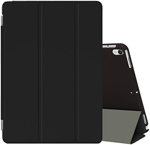iPad Pro 10.5 Case,Top Munster Ultra Slim Lightweight Smart Case Cover [Synthetic Leather] Translucent Frosted Hard Shell Cover with Auto Sleep/Wake Function for iPad Pro 10.5(Black)