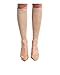 KEYSOCKS Women's Original No-Show Knee High Socks, Plus Size, Nude (Beige), Pack of 3