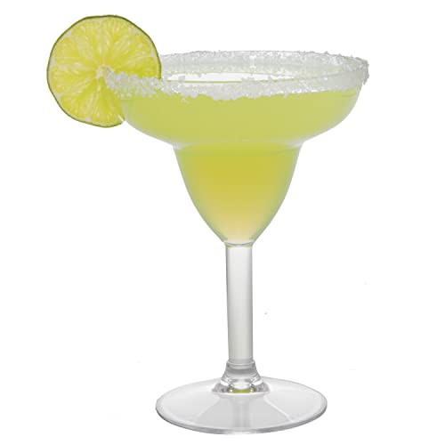Unbreakable Stemmed Margarita Glasses, 12oz 100 Tritan Shatterproof