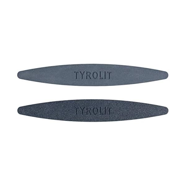 TYROLIT LIFE Keramik-Wetzstein fÃ¼r scharfe Messer (2 StÃ¼ck) â KÃ¶rnung 100 & 240 â Abziehstein fÃ¼r Sense, Gartenschere, Axt und RasenmÃ¤hermesser