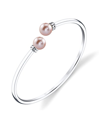 The Pearl Source 8-9mm Genuine Freshwater Cultured Pearl Jackie Bracelet for Women