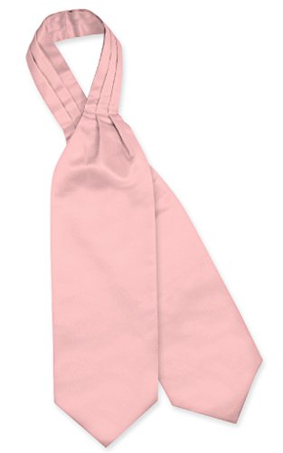 Vesuvio Napoli ASCOT Solid DUSTY PINK Color Cravat Men's Neck Tie