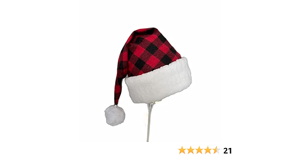 Plaid Santa Hat, Christmas Hat 