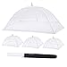 IOOLEEM (Pack of 4) Mesh Food Tents/Food Covers for Outdoors / 1 Storage Bag, 1 XL (49x27x17) and 3 Standard (17x17x9) / 100% Complete Bug Protection/Strenthened Structure