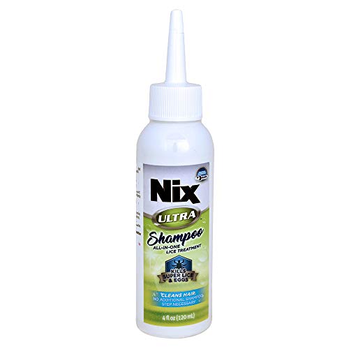NIX Ultra Shampoo Lice Treatment Kills Super lice & Eggs Includes