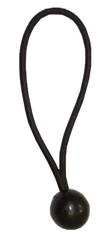 9" Black Premium Ball Bungies Bungees Package of 100