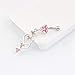 WOWOHE Belly Button Rings for Women Stainless Steel 14G Pink Hearts Dangle Long Belly Rings Body Piercing Jewelry Navel Rings
