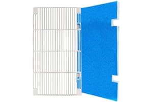 DMUPNICK RV A/C Ducted Air Grille for Dometic, Duo-Therm RV Air Conditioner Grille, RV Air Conditioner Cover with RV AC Filter Replacement for Dometic 3104928.019 Polar White 14.1" x 7.7" (blue)