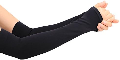 EPYA Summer Outdoor SPF 50+ UV Sun Protective Arm Sleeves Driving Fishing,Black