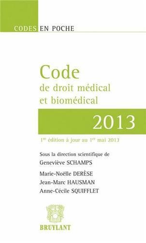 Code de droit médical et biomédical