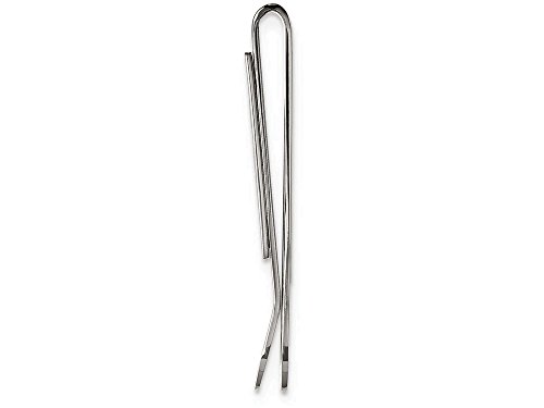 Chisel Stainless Steel Polished Enameled Fleur De Lis Money Clip