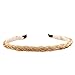 Polytree Women's Rhinestone Beaded Crystal Headband Hair Band (Champagne)