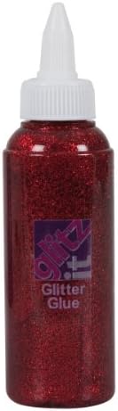 Glitz it Glitter Glue, Ruby Red, 120ml, Twist Nozzle Bottle, Ideal Kids Craft, Shimmer Glue for Art & Craft Projects, Wedding Invitations, Card Making, Art Set, Glue Creative Ideas