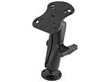 Ram Mounts RAM-107 1.5-Inch Ball Marine Electronic Mount, Black Finish