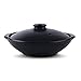 Black 1.25 Quarts Ceramic Stew Soup Hot Pot with Lid, Japanes Donabe Hot Pot, Stockpot Cookware for Multipurpose Use