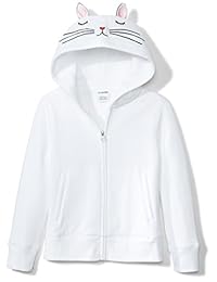 Brand - Sudaderas con capucha y cremallera polar unisex con estampado de cebra