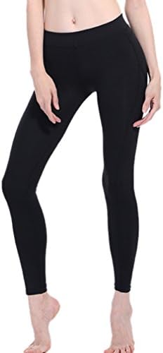 EUFANCE Women Flexible Stretchy Leggings Butt Lift Tights Fitness Workout Yoga Running Pants Black Size L