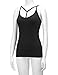 Regna X Re-Order Womens Basic Round Neck Strappy Criss Cross Tank Tops (S-3X, Plus Sizes)