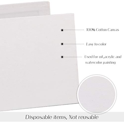 Joyibay 10PCS Canvas Panels Practical Blank Panel Canvas Boards for Creative Painting Panels Canvas Board Painting Canvas Pack for Kids(10 ×10cm)