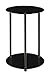 Convenience Concepts Designs2Go 2-Tier Round End Table, Black Glass