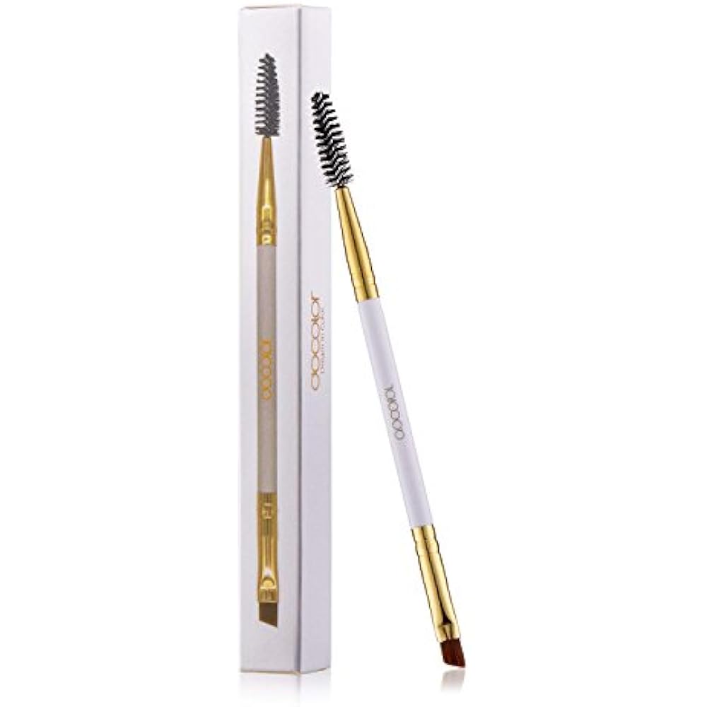 Docolor Duo Eyebrow Brush, Professional Tool, Angled Brow And Spoolie