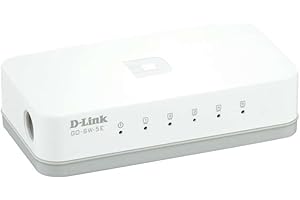 D-Link 5 Port Fast Ethernet Unmanaged Desktop Switch, Plug and play, Fanless design, IEEE 802.3az Energy-Efficient Ethernet (