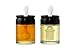 Glass Honey Pot With Dipper And Glass Oil Jar With Silicone Basting Brush - 2 Piece Set - 110mL/3.75oz
