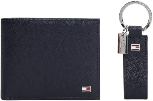 Tommy Hilfiger Th Flag Mini CC & Key Fob Am0am13604, Coffret Cadeau Homme, Blue (Space Blue), Taille Unique