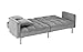 DIVANO ROMA FURNITURE Modern Plush Tufted Velvet Splitback Living Room Futon (Light Grey)