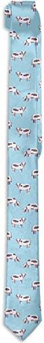 Men's Tie Farm Animal Cow Fashion Silk Skinny Ties Unique Gift Neckties
