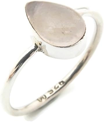 Ring 925 sterling silver rose quartz x (MRI 10)