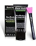 SHILLS Black Mask, Charcoal Peel Off Mask, Peel Off Mask, Charcoal Deep Pore Cleansing Mask, Blackhead Remover Peel Off, Blackhead Purifying Peel Off Mask and Brush Set