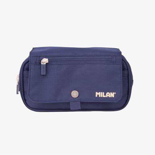 ® Estuche portatodo 4 cremalleras con solapa 1918, azul