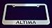 Personalized City Nissan Altima Chrome License Plate Frame (Metal)