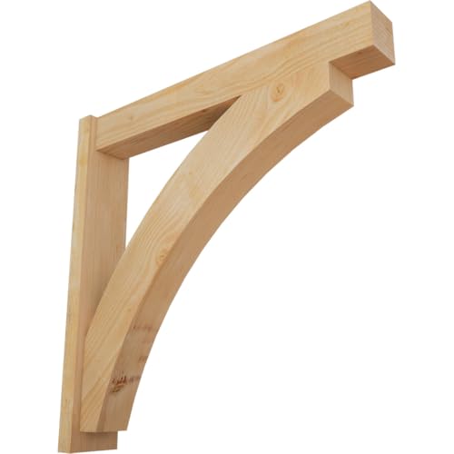 6"W x 36"D x 36"H Thorton Block Rough Sawn Outlooker, Douglas Fir
