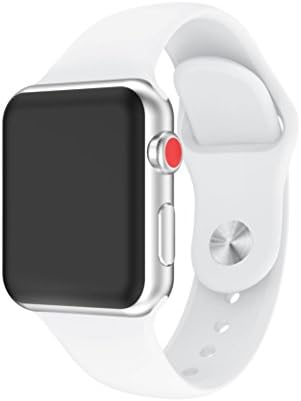 Yangems For Apple Watch Band 38/42mm Large, Soft Silicone Replacement Sport Bands iWatch Strap for Apple Watch 38/42mm Series 3 Series 2 Series 1 Sport/Edition (Size:L)