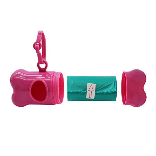 INNOLIFE Set of 6 Bone Shaped Dispensers + 90pcs Pet Waste Bags, Dog