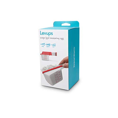 Dreamfarm Levups - Self-Leveling Measuring Cups, Set of 4 (Red) - //coolthings.us