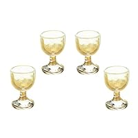 loinhgeo-Dollhouse Scene Decor,4Pcs Kids Toy Play House Red Wine Glass Goblets Dollhouse Doll Accessories Decor - Clear