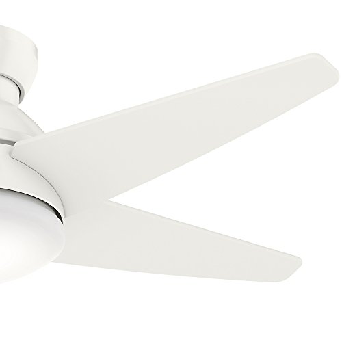 Casablanca Indoor Low Profile Ceiling Fan with LED Light and wall control - Isotope 44 inch, White, 59350 - Thumbnail 2