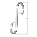 Bosszi 20-Pack S Hooks, Stainless Steel Brushed High Strength Without Deformation S Shaped Hooks Used in Kitchen, Bathroom, Garage or Workshop to Hang Kitchen Utensils, Clothing, Tools, etc.(Large)