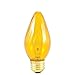 Bulbrite 25F15A-8PK 25W Fiesta Style Medium Base, Amber Chandelier Bulb, 8-Pack